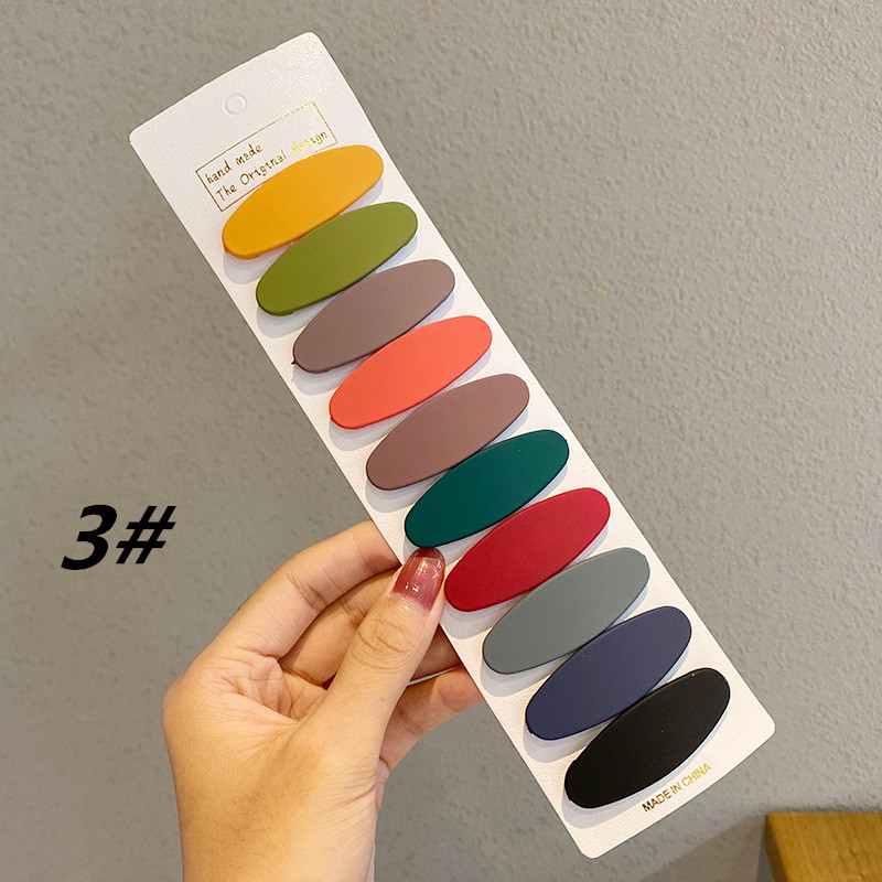 10Pcs/pack Simple Candy Color Geometric Hairpins Girls Hairgrips Hair Clips Headdress Bobby Pin