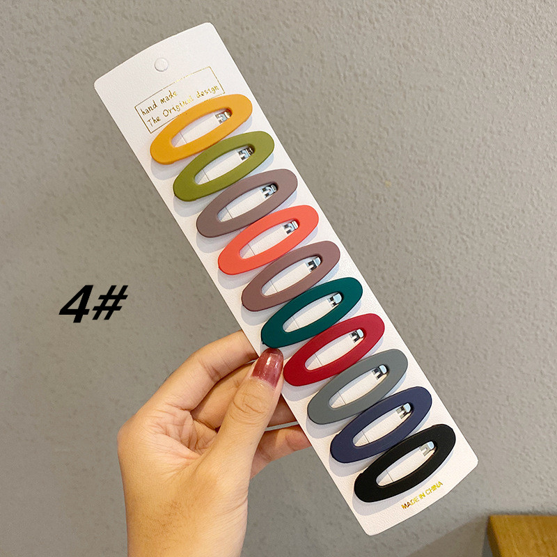 10Pcs/pack Simple Candy Color Geometric Hairpins Girls Hairgrips Hair Clips Headdress Bobby Pin