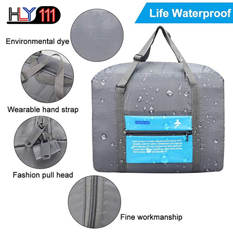 Travel Foldable Duffel Bag for Women Men Portable Handbag Waterproof Lightweight Carry On Luggage