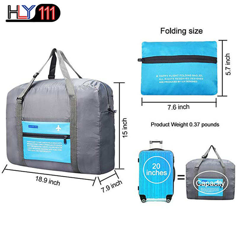 Travel Foldable Duffel Bag for Women Men Portable Handbag Waterproof Lightweight Carry On Luggage
