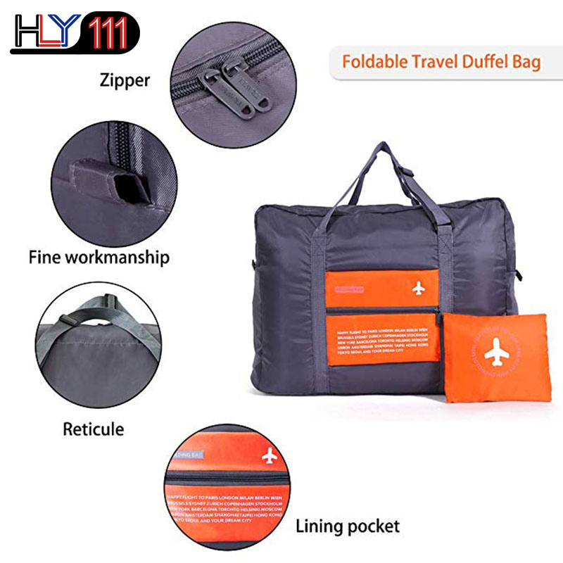 Travel Foldable Duffel Bag for Women Men Portable Handbag Waterproof Lightweight Carry On Luggage