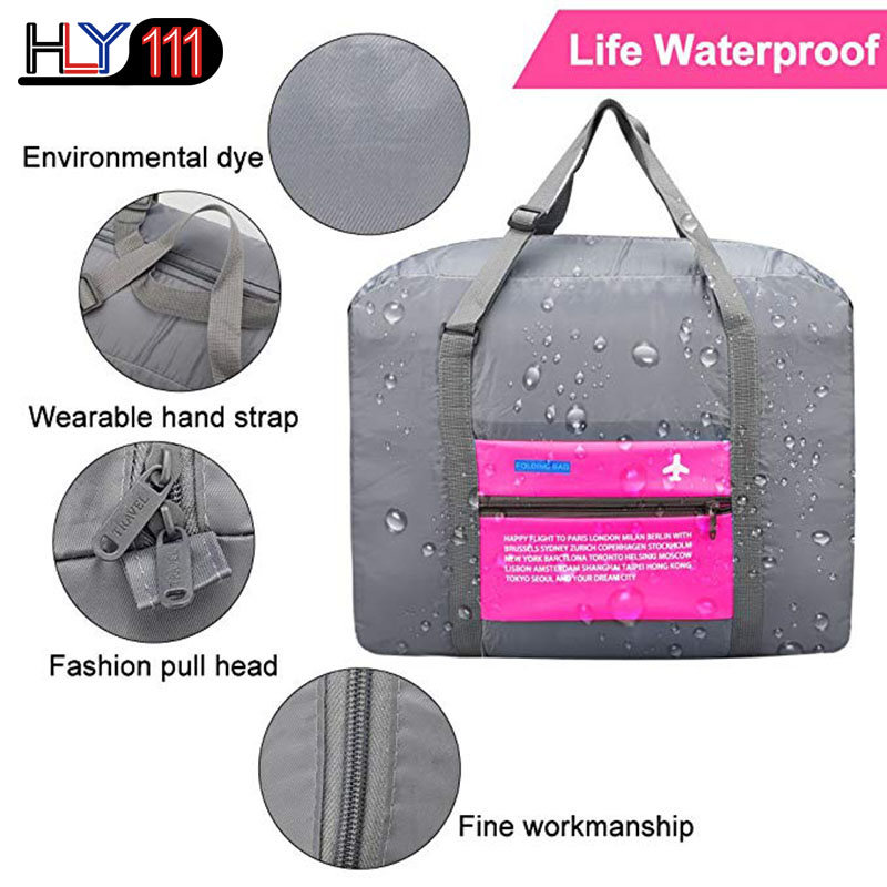 Travel Foldable Duffel Bag for Women Men Portable Handbag Waterproof Lightweight Carry On Luggage
