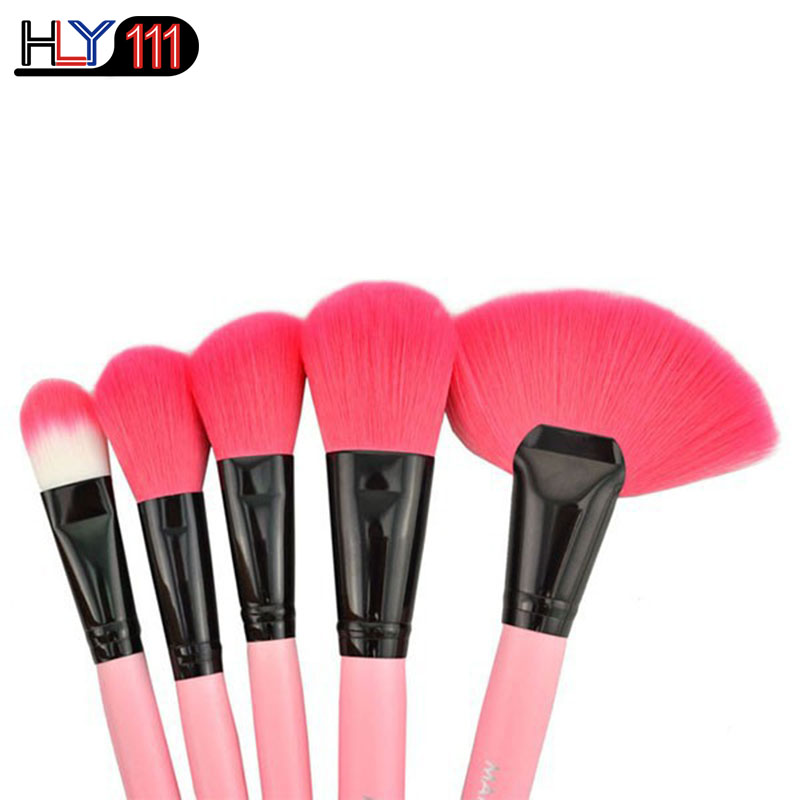 Professional 24 pcs Makeup Brush Set tools Toiletry Kit Wool Brand Make Up Brush Set burlywood