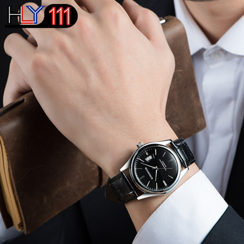 2020 Fashion Quartz Watches Calender Date Men's Watches Clock Business Stainless Wrist Watch for men