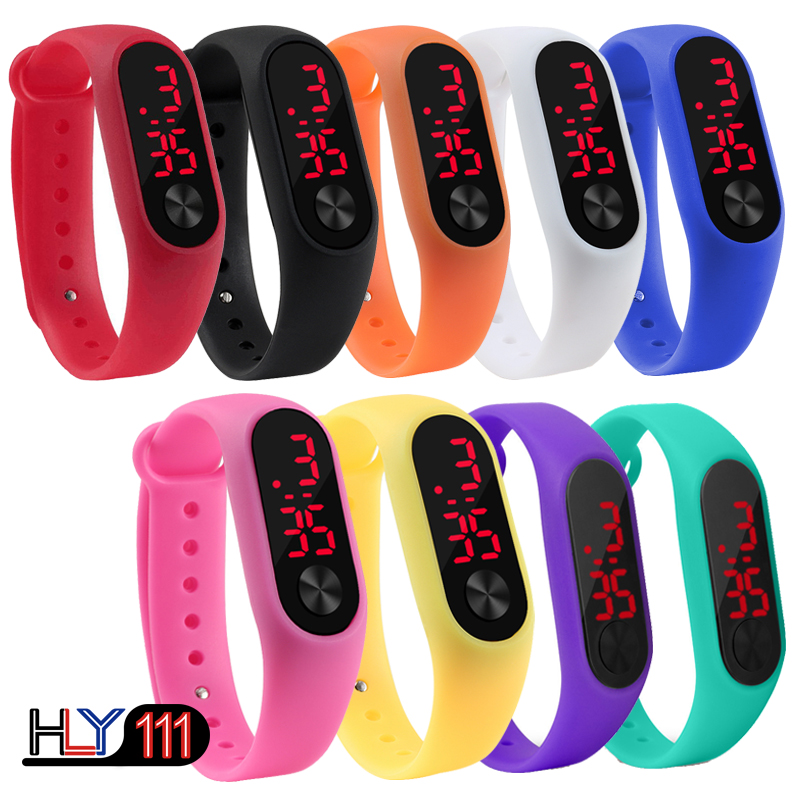 Fashion Sports Watches Outdoor LED Digital Bracelet Women's Watches Multicolor Silicone Watches gift