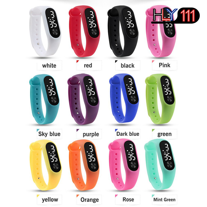 Fashion Sports Watches Outdoor LED Digital Bracelet Women's Watches Multicolor Silicone Watches gift