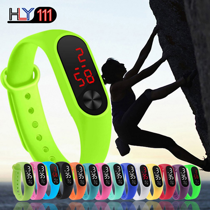 Fashion Sports Watches Outdoor LED Digital Bracelet Women's Watches Multicolor Silicone Watches gift