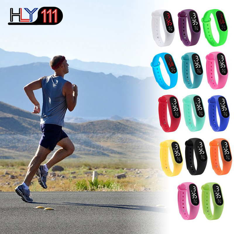 Fashion Sports Watches Outdoor LED Digital Bracelet Women's Watches Multicolor Silicone Watches gift