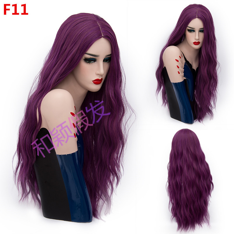 70CM Long Pink Wavy Wigs Cosplay Natural Synthetic Women' s Blonde Wig 29 Colors Heat Resistant Hair
