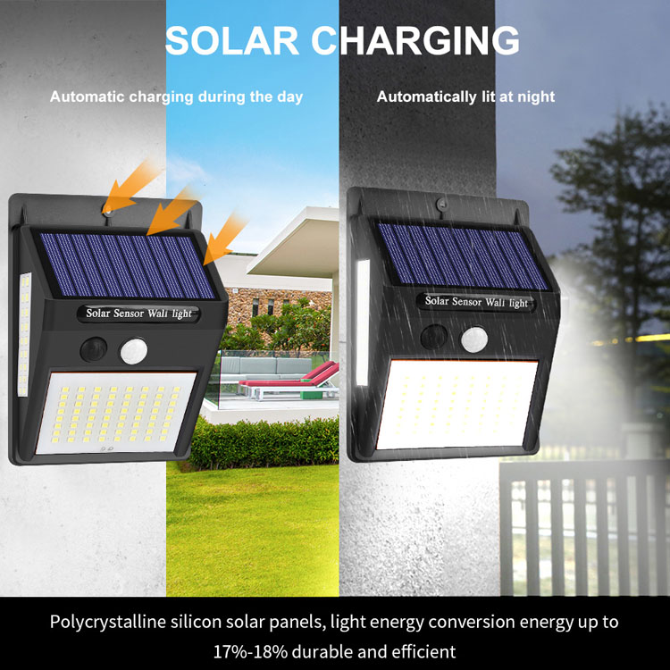 100/30 LED Solar Light  Solar Powered Light  Wall Lamp Waterproof PIR Motion Sensor Garden Lamp  PIR Motion Sensor Garden Light Solar Powered Sunlight LED Lighting