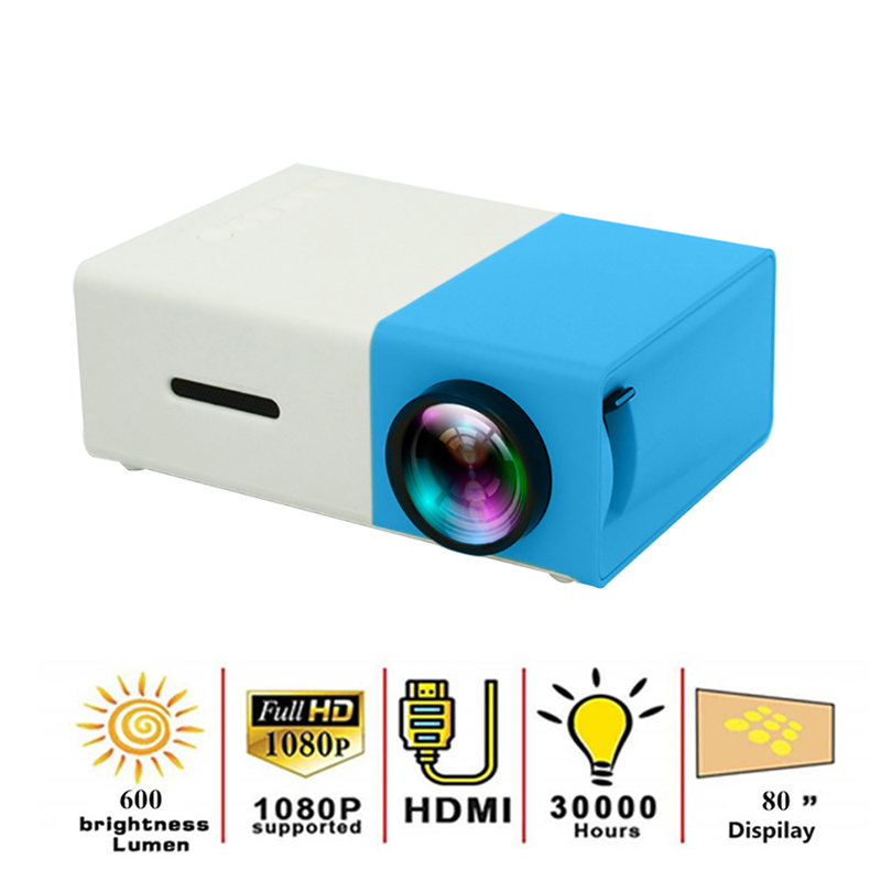 Projector 480x320 Pixels Supports 1080P YG-300 HDMI USB Audio Portable Projector Media Video player