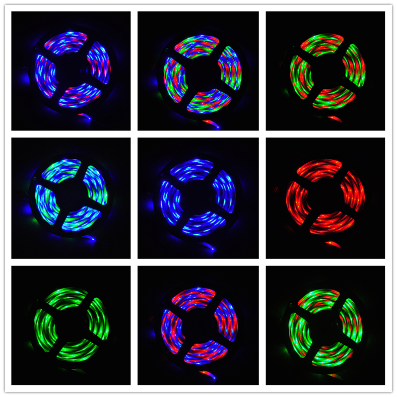 RGB LED Strip Light  2M 5M Tape 2835 DC5V Desk Screen TV Background Lighting USB Cable 3 Key Control