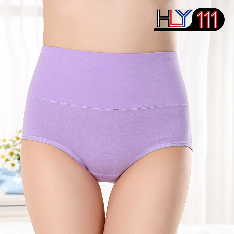 Women's briefs Comfortable Cotton High waist underwear Women Sexy Ultra-thin PantiesTummy Control