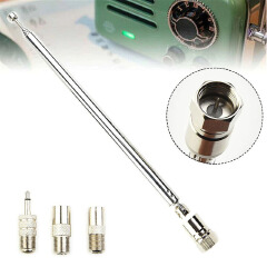 Telescopic DAB FM Radio Aerial Adapter HiFi AV Receiver Universal Antenna 15dbi DVB-T TV HDTV DVD Antenna IEC Male Connector F Type Male Plug Adapter For AV Stereo Receiver Home Amplifier