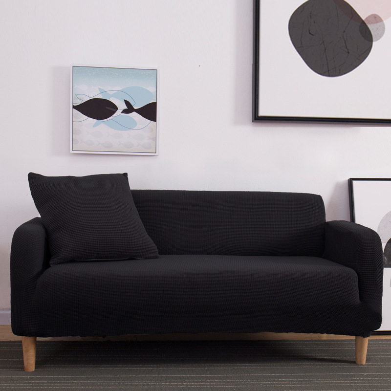 Sofa Slipcover Stretch Pure color Knitted thick  Elastic Chair Loveseat Couch Settee Sofa Covers