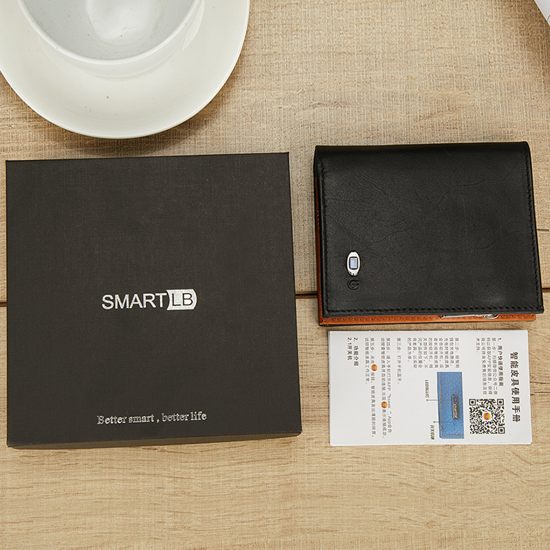 Wallet Finder Smart Tracker GPS Men Genuine Leather Recharge Anti Lost Intelligent Bluetooth Wallets