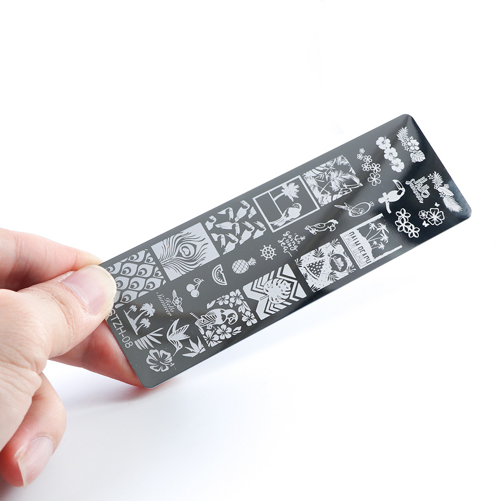 Generic Pattern Nail Art Image Stamp Stamping Plates 1pc Manicure Template Multiple Patterns DIY view 2