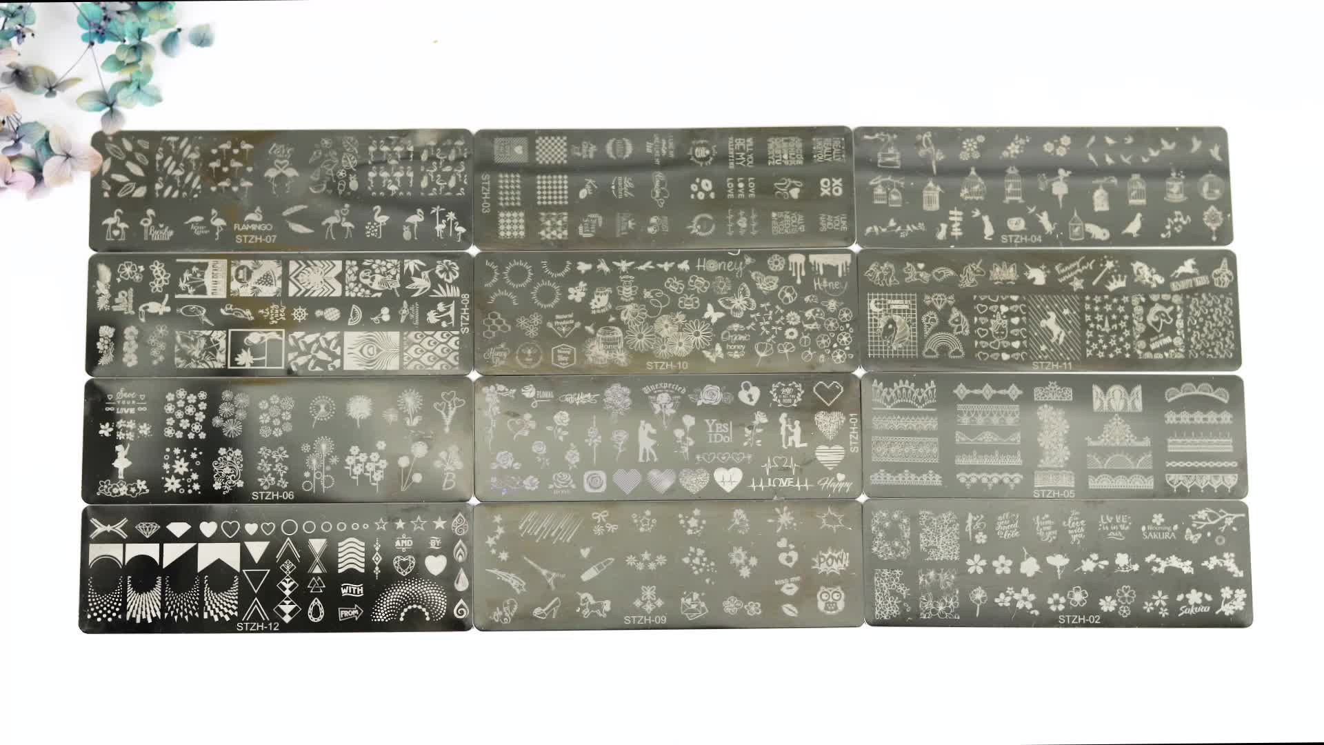 Generic Pattern Nail Art Image Stamp Stamping Plates 1pc Manicure Template Multiple Patterns DIY view 5