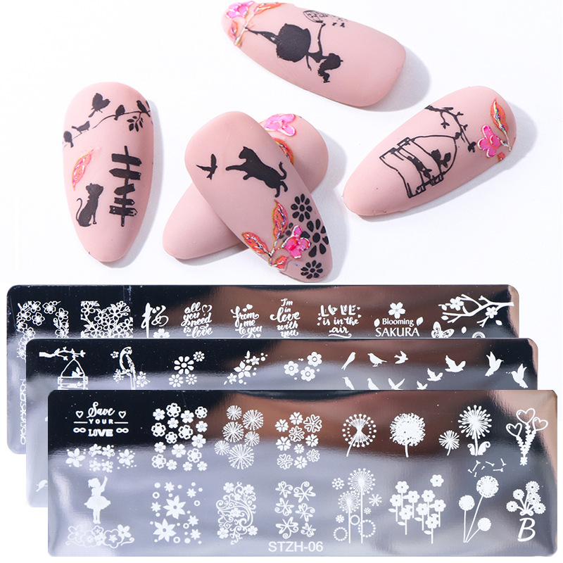 Generic Pattern Nail Art Image Stamp Stamping Plates 1pc Manicure Template Multiple Patterns DIY view 3