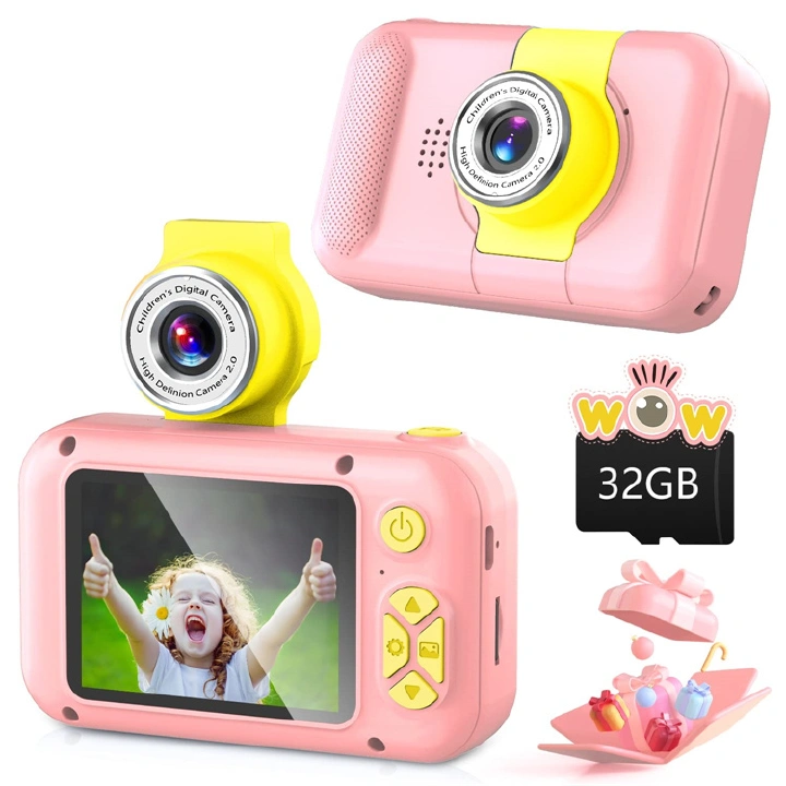 Camera for Kids 40 Megapixels 2.4in IPS Screen Digital Camera 180°Flip Lens Camera Children Selfie Camera with Playback Game,Christmas/Birthday/Children's Day Gift