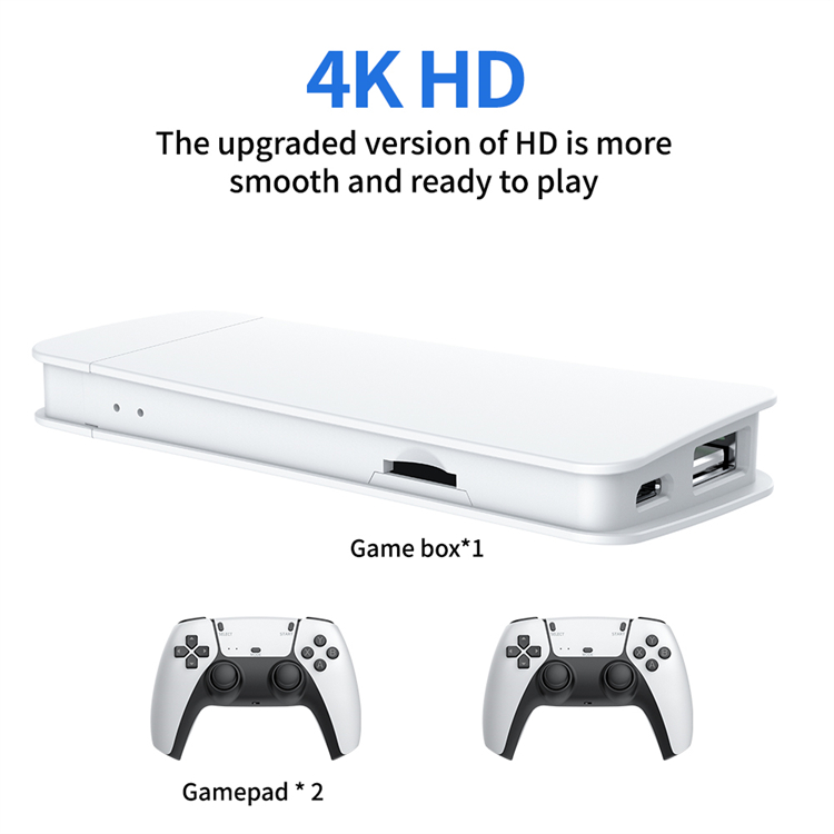 4K Game Stick M15 Retro Video Consol Game 2.4G Wireless Controllers 128G 30000Games Installed HD Output Kids Gift
