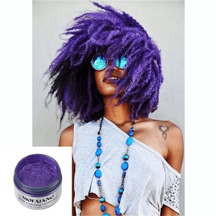 9 Colors Hair Wax Temporary Instant Unisex Natural Washable Moisturizing Modelling Fashion Colorful Hair Color Wax