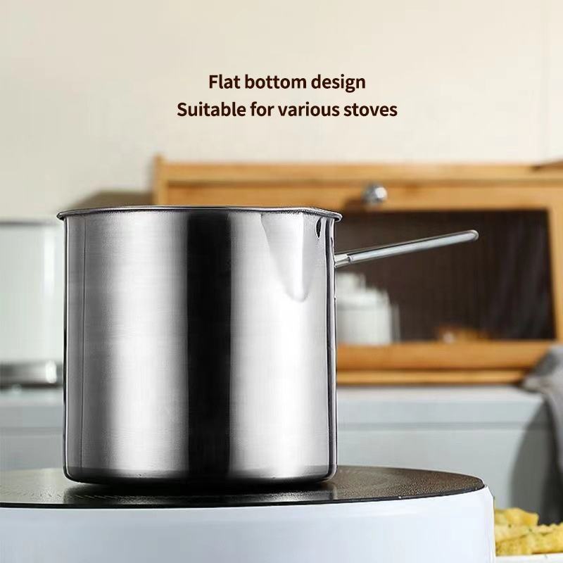 Stainless Steel Deep Frying Pot 1.5L Tempura French Fries Fried Chicken Fryer Deep Fryer