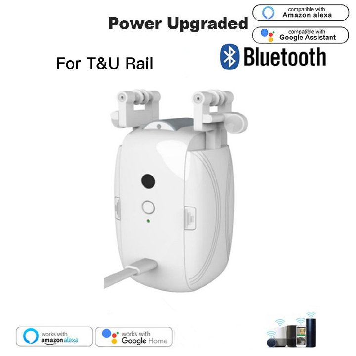 Intelligent Curtain Motor Electric Curtain Robot Automatic Opener No Wiring Support APP Remote Control Timer Setup Temperature & Light Sensing Compatible with Alexa Google Home
