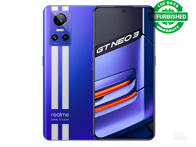 Refurbished Phones Realme GT NEO 3 5G Smartphone 80/150W Super Charge Dimensity 8100 Game Mobile Phone 120HZ AMOLED Screen 4500mAh NFC gt neo3 Cellphone