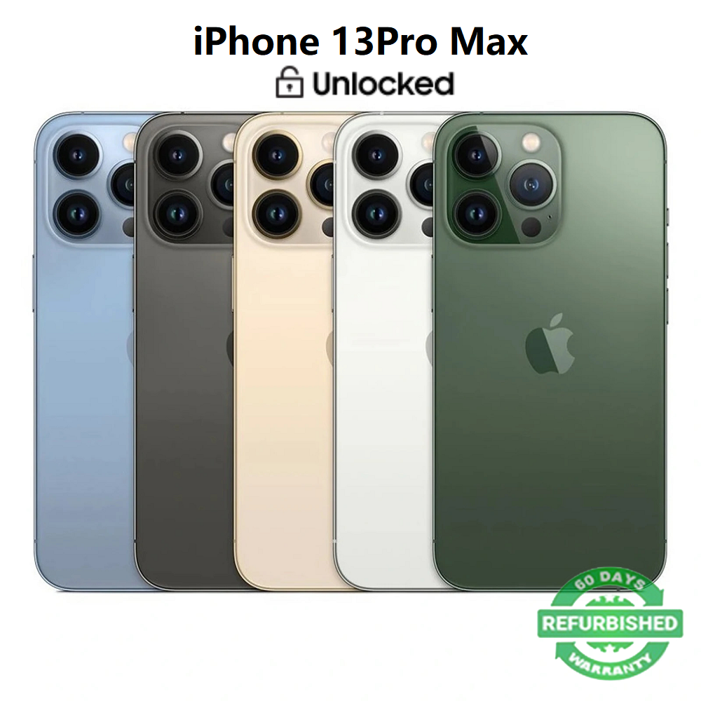 Refurbished iPhone 13Pro MAX 5G Smartphones 6.7inch 120Hz Super Retina XDR OLED display 12MP+12MP rear triple camera