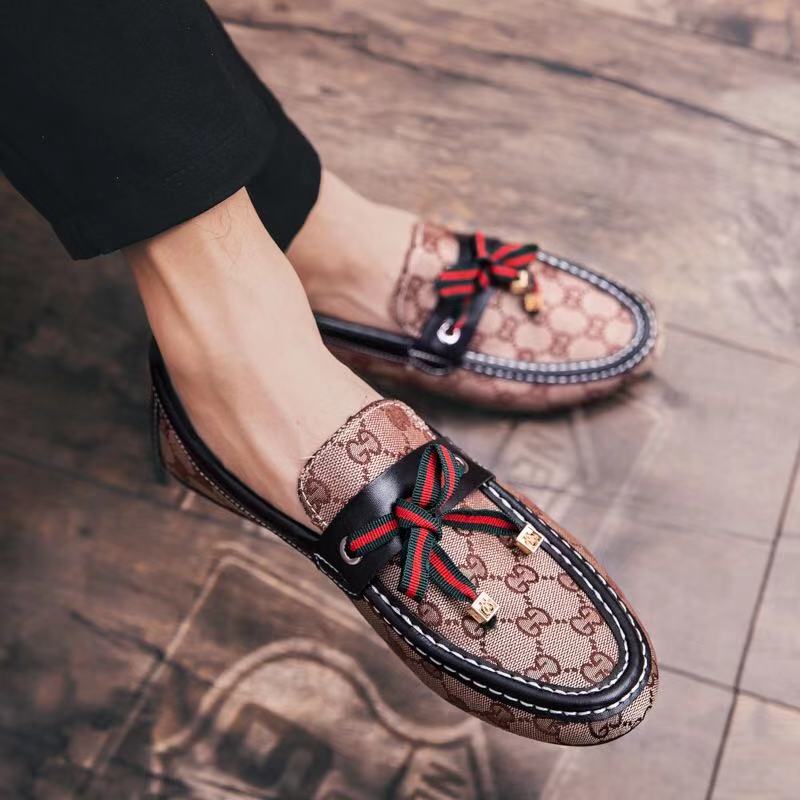 Mens Luxury Designer Plush Microfiber Faux Suede Slip On Loafer Driving Shoes