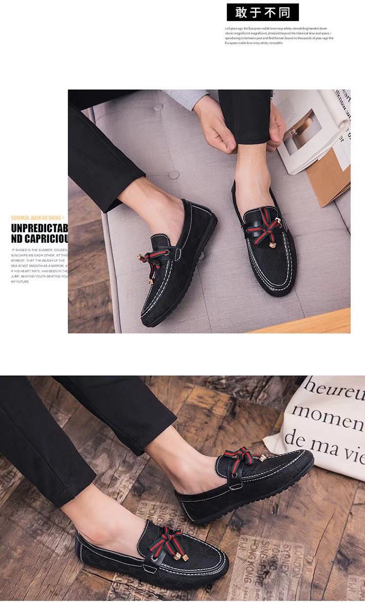 Mens Luxury Designer Plush Microfiber Faux Suede Slip On Loafer Driving Shoes