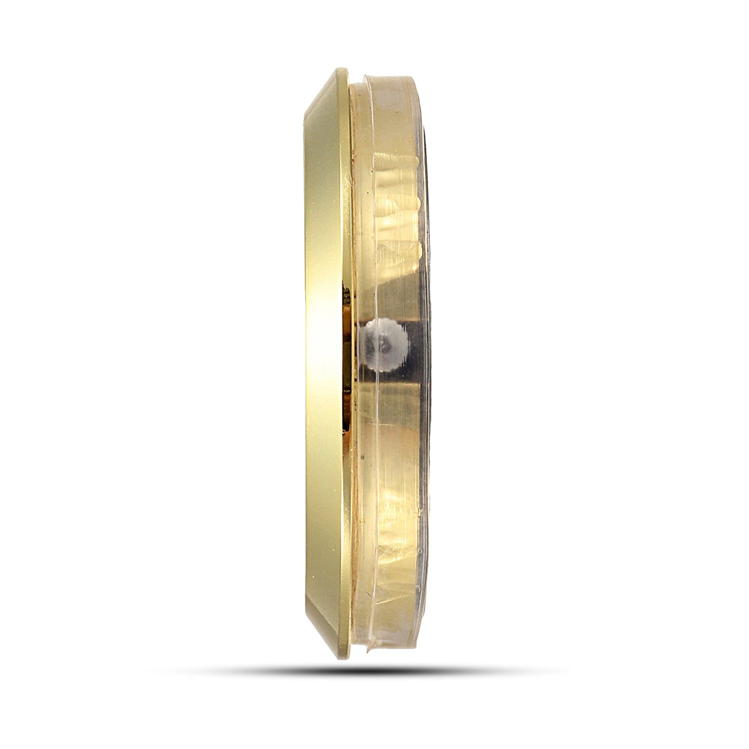 Mini Clock Insert Quartz Movement Round 1 7/16" (35mm) Miniature Clock Fit Up Gold Tone Dial Roman