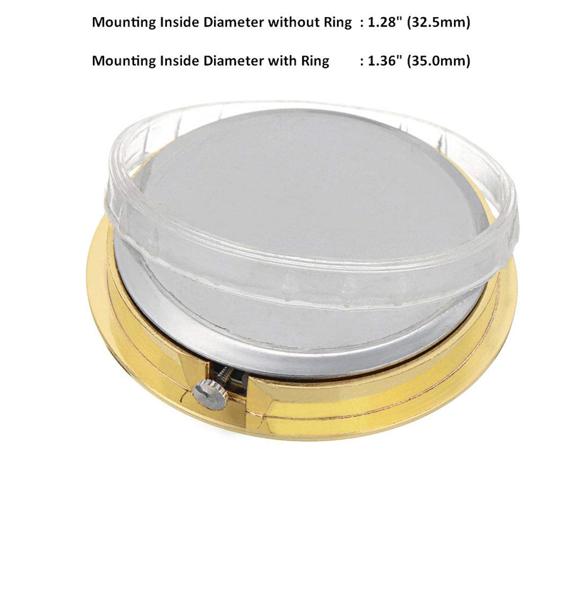 Mini Clock Insert Quartz Movement Round 1 7/16" (35mm) Clock Arabic Numerals