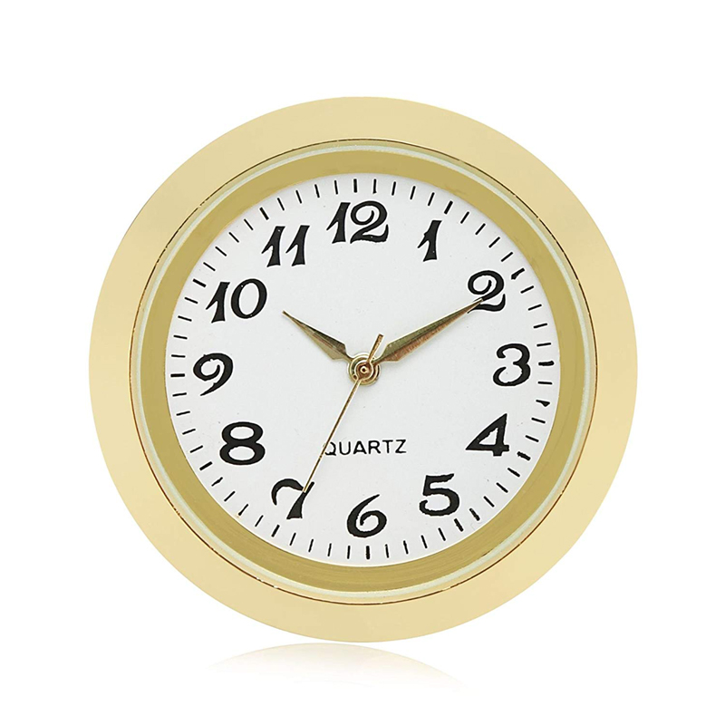 Mini Clock Quartz Movement Insert Round 40mm hole Arabic numerals 45mm Watch Face 1.7 inches