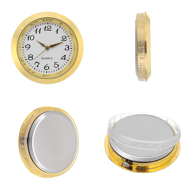 Mini Clock Quartz Movement Insert Round 40mm hole Arabic numerals 45mm Watch Face 1.7 inches