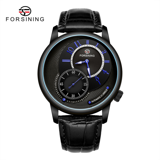 Men's Watch Golden Dial Chronograph Sport Watch Mesh Brown Leather Band Automatic Watch Luminous Hand Mechanical Wristwatches Montre Homme Automatic winding mechanical movement