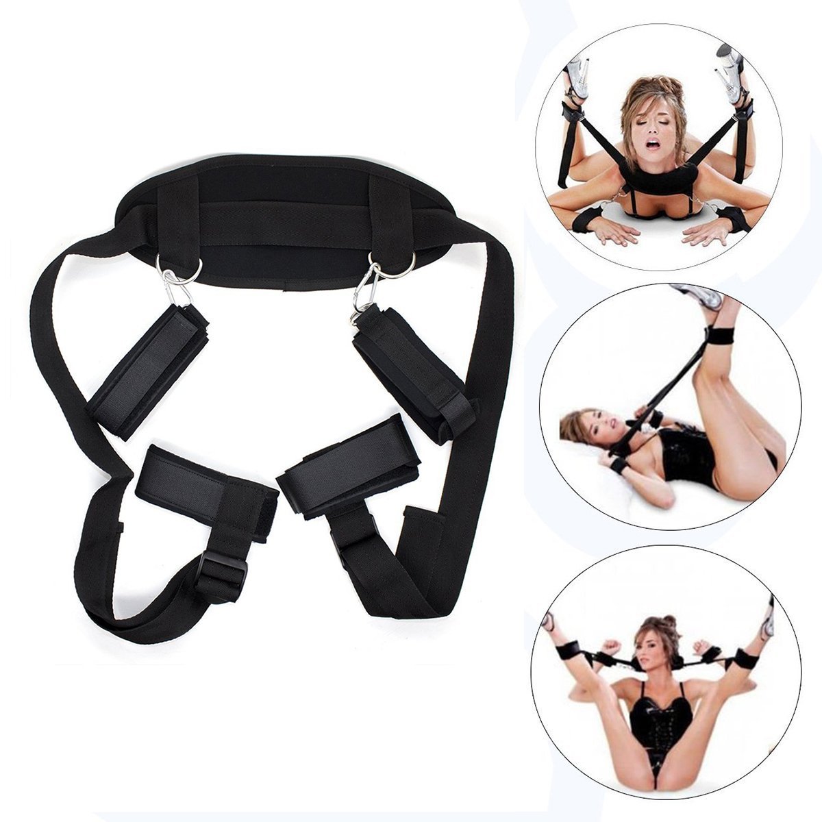 HW Adult SM Fancy Dress Handcuffs Cuffs Strap Whip Rope Neck Cosplay Sex Toys Bandage Gift adult women sex toys