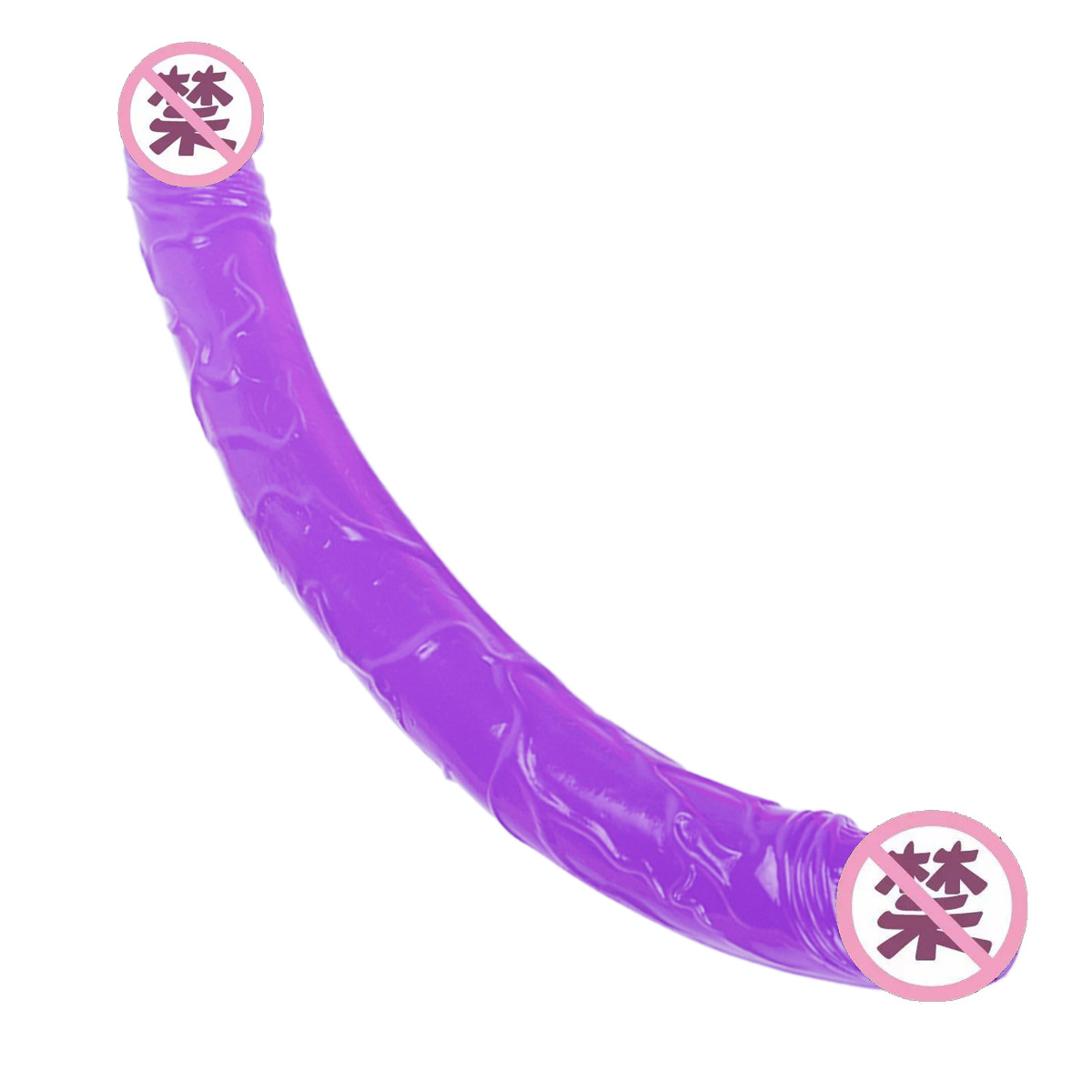 HW A-line transparent crystal simulation female penis double headed double use lesbian female interest masturbation appliance female - image 6