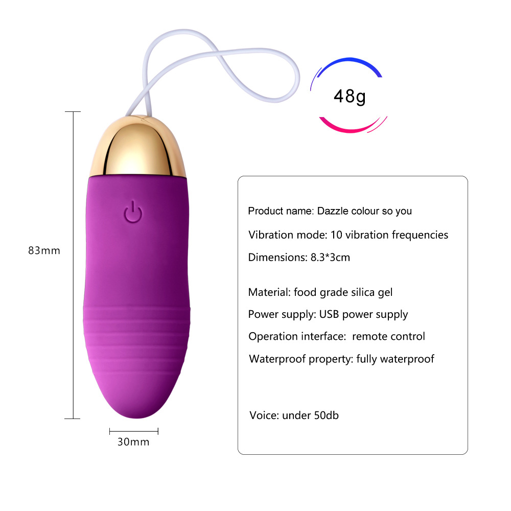HW Colorful dance spirit vibration jump egg wireless remote control frequency conversion G-point stimulation vibration masturbator female fun Masturbator - image 3
