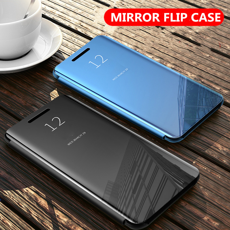 Luxury Mirror Plating Leather Stand Flip Case Cover for Samsung Galaxy Note20 Ultra Note 10 S20 S10