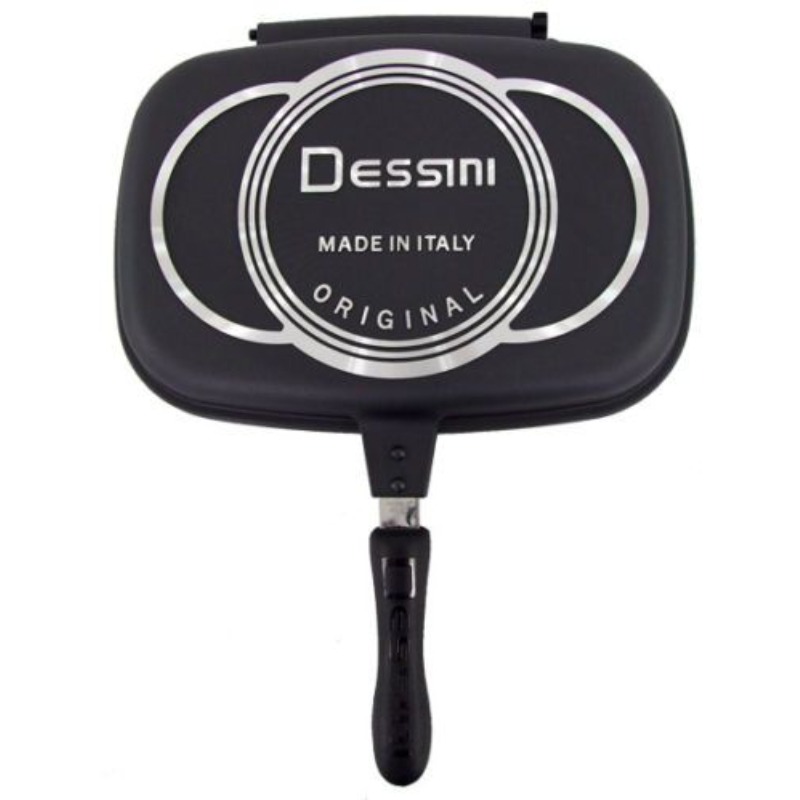 Dessini 36cm Non-stick Double-sided Grill Pan-BEST NON-STICK &amp; ECO-FRIENDLY CERAMIC EXTERIOR