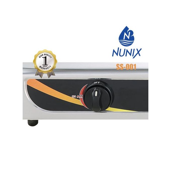 Nunix  Gas Stove Table Top Stainless Steel Double Burner-SS001 1 Year Warranty