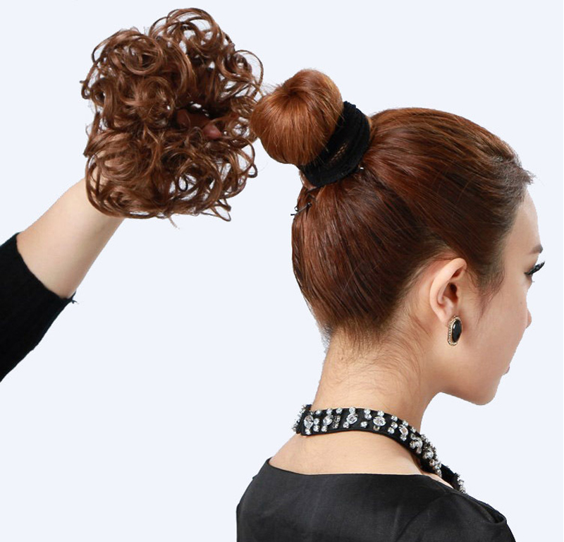 BL Messy Wigs Maruko hair bag Curly Hair With Rubber Bands Multiple colors Women Wigs 1Pc/Set