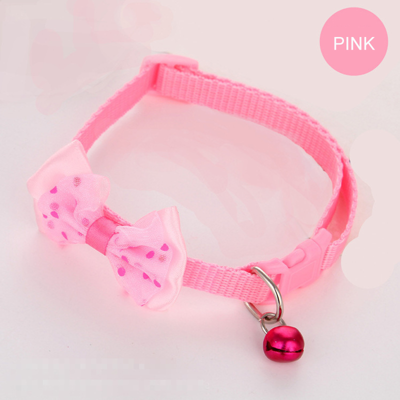 BL 3Pcs Pet's Bow Collar With Bell Dog Collar Cat Bell Collar Creative Pet Collar Pets Supplies