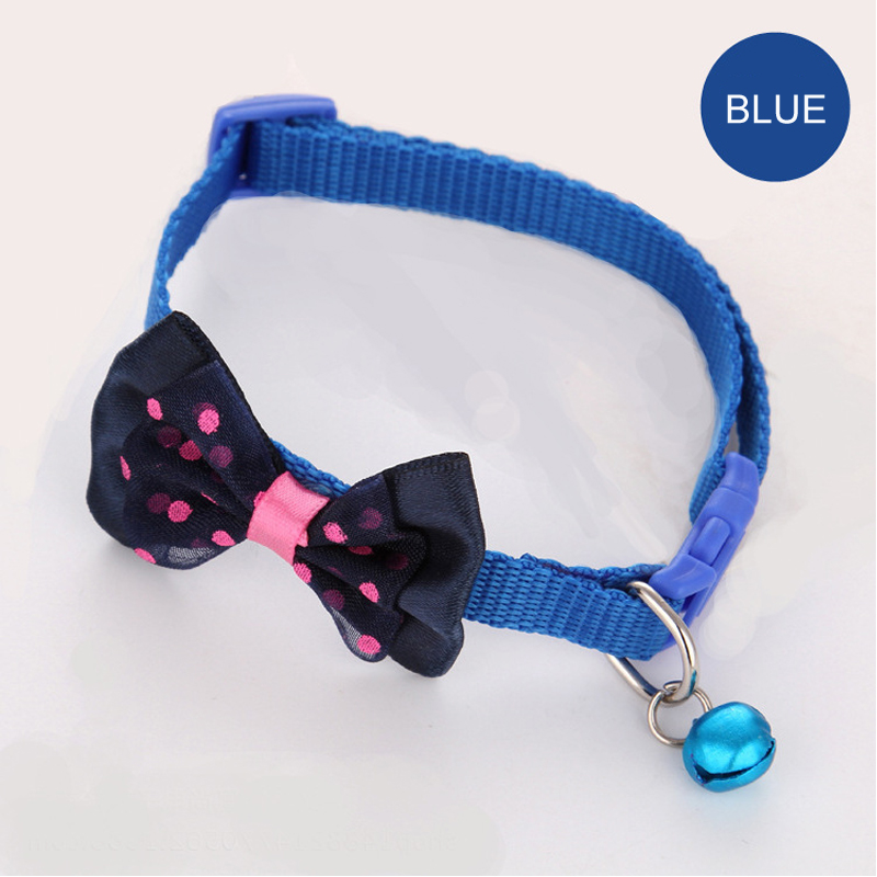 BL 3Pcs Pet's Bow Collar With Bell Dog Collar Cat Bell Collar Creative Pet Collar Pets Supplies