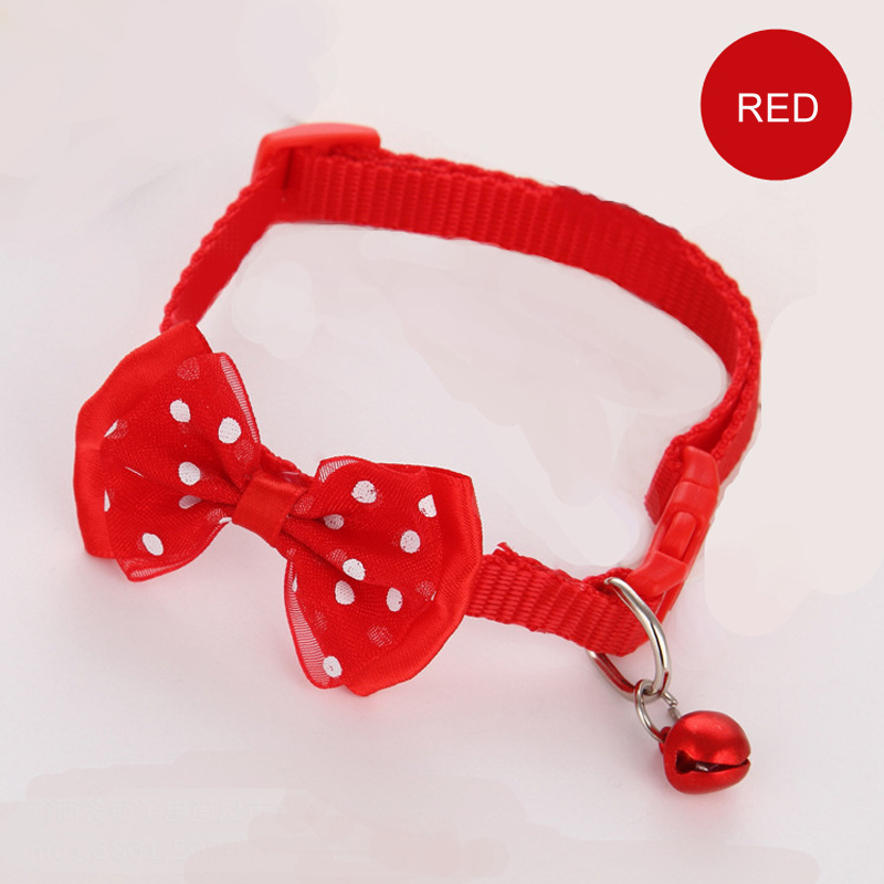 BL 3Pcs Pet's Bow Collar With Bell Dog Collar Cat Bell Collar Creative Pet Collar Pets Supplies