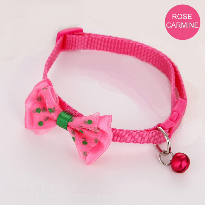 BL 3Pcs Pet's Bow Collar With Bell Dog Collar Cat Bell Collar Creative Pet Collar Pets Supplies