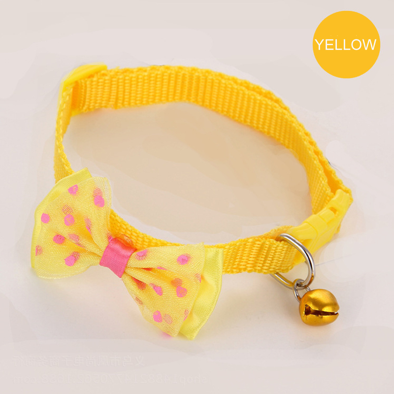 BL 3Pcs Pet's Bow Collar With Bell Dog Collar Cat Bell Collar Creative Pet Collar Pets Supplies