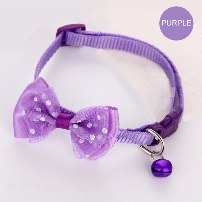 BL 3Pcs Pet's Bow Collar With Bell Dog Collar Cat Bell Collar Creative Pet Collar Pets Supplies